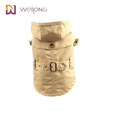 Spring Cat Wind Pet Coat Snaps เปิด Cotton Twill Dog Trench Coat