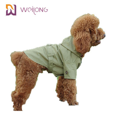 Spring Cat Wind Pet Coat Snaps เปิด Cotton Twill Dog Trench Coat
