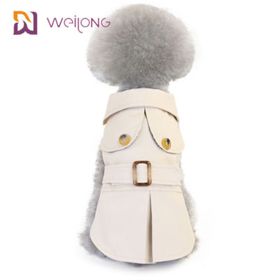 ปุ่มเปิดฝุ่น Cat Winter Wear Plaid Cotton Canvas Pet Windbreaker For Dogs