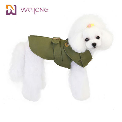 ปุ่มเปิดฝุ่น Cat Winter Wear Plaid Cotton Canvas Pet Windbreaker For Dogs