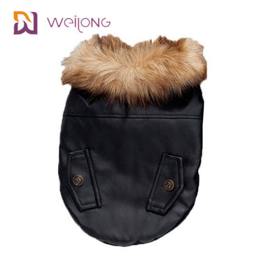 กำหนดเอง Faux Fur Leatheret Pet Coat Dog Winter Clothes