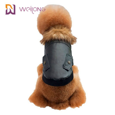 กำหนดเอง Faux Fur Leatheret Pet Coat Dog Winter Clothes