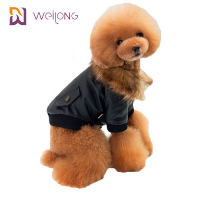 กำหนดเอง Faux Fur Leatheret Pet Coat Dog Winter Clothes