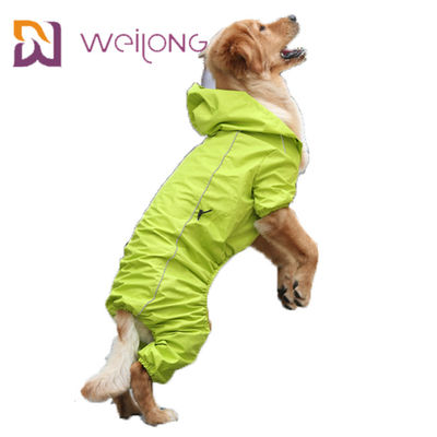 เสื้อกันฝนสำหรับสัตว์เลี้ยง Safety Stripe เสื้อกันฝนสะท้อนแสงสำหรับสุนัขเต็มตัว