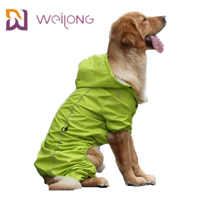 เสื้อกันฝนสำหรับสัตว์เลี้ยง Safety Stripe เสื้อกันฝนสะท้อนแสงสำหรับสุนัขเต็มตัว