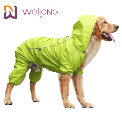 เสื้อกันฝนสำหรับสัตว์เลี้ยง Safety Stripe เสื้อกันฝนสะท้อนแสงสำหรับสุนัขเต็มตัว