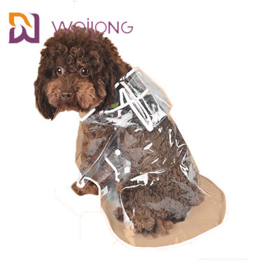 เสื้อกันฝนสำหรับสัตว์เลี้ยงโปร่งใส PVC ฤดูใบไม้ผลิฤดูร้อน Light Clear Dog Raincoat