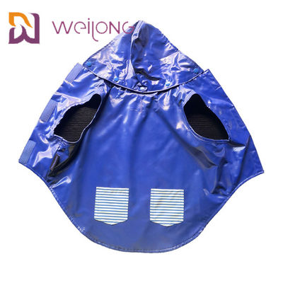 True Pocket Velcro เปิดเสื้อกันฝนสุนัขขนาดกลางปรับแต่งได้สองด้าน
