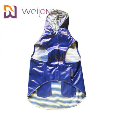 True Pocket Velcro เปิดเสื้อกันฝนสุนัขขนาดกลางปรับแต่งได้สองด้าน