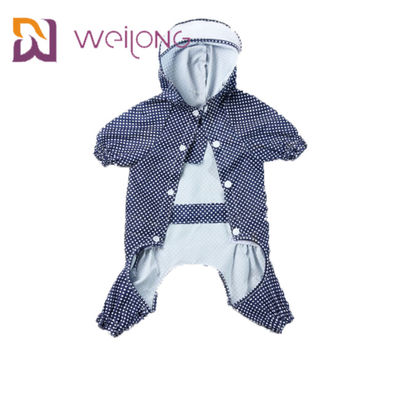 เสื้อกันฝนสำหรับสัตว์เลี้ยงที่คลุมด้วยผ้ากันน้ำ Snaps เปิดการพิมพ์ดิจิตอล PU Print