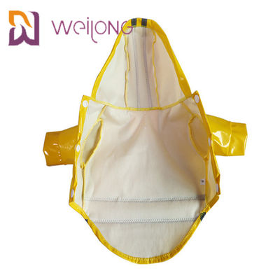 เสื้อกันฝนสำหรับสัตว์เลี้ยงน้ำหนักเบา PU Leather Windproof Puppy Rain Jacket