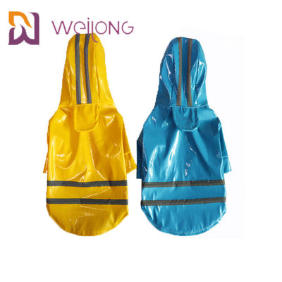 เสื้อกันฝนสำหรับสัตว์เลี้ยงน้ำหนักเบา PU Leather Windproof Puppy Rain Jacket