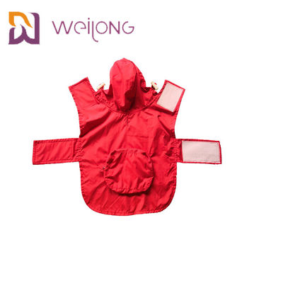 Velcro เปิดกระเป๋าเสื้อกันฝนสัตว์เลี้ยงซับในตาข่าย Xl เสื้อกันฝนสุนัข