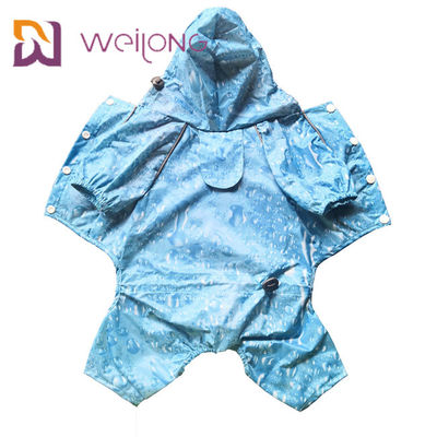 เสื้อกันฝนสำหรับสัตว์เลี้ยงแบบสะท้อนแสงสำหรับสุนัข Cat ในฤดูฝน Customized Dog Rain Gear