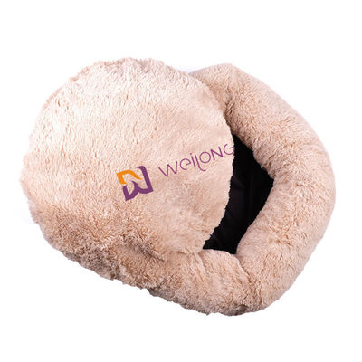 Donut Round Plush Dog Bed ต่อต้านความวิตกกังวล Cozy Calming Soft Luxury Pet Bed