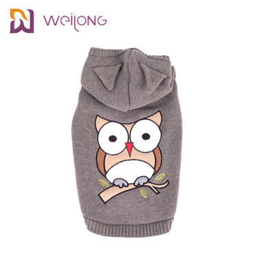 อะครีลิคผ้าสุนัข Hoodie ปักถักสัตว์เลี้ยงเสื้อกันหนาวถักแมว Jumper