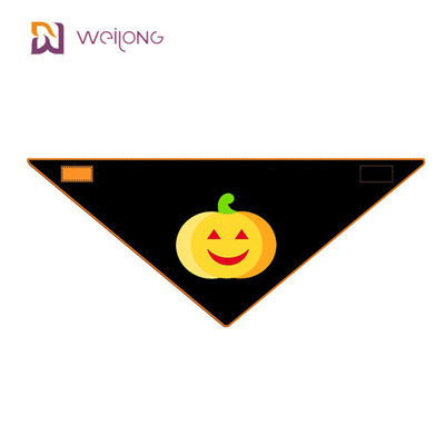 สไตล์ฮาโลวีน WMT Pet Bandana Cotton Poplin ความยาวกลับ 15 &quot;- 24&quot; ผ้าพันคอสุนัขแบบกำหนดเอง