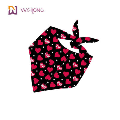 วันวาเลนไทน์ Pet Bandana Double Cotton Triangle ผ้าพันคอ Pet Holiday Bib Set