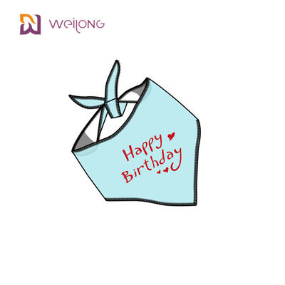 Cotton Poplin ผ้าพันคอวันเกิดสุนัขสัตว์เลี้ยงที่กำหนดเอง Party Supplies Decorations