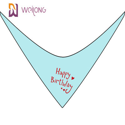 Cotton Poplin ผ้าพันคอวันเกิดสุนัขสัตว์เลี้ยงที่กำหนดเอง Party Supplies Decorations
