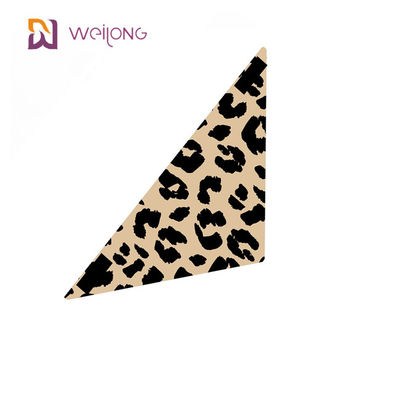 Poly Poplin Leopard Print การปรับแต่งผ้าพันคอสัตว์เลี้ยงการพิมพ์ดิจิตอลผ้าพันคอสุนัขขนาดเล็ก
