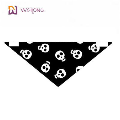 BSCI ฮัลโลวีนสุนัข Bandanas ผ้าพันคอสามเหลี่ยมนุ่มแฟชั่นที่มีรูปแบบกะโหลกศีรษะ