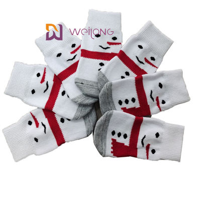 Traction Control Cotton ถุงเท้าสัตว์เลี้ยงแบบกำหนดเองสำหรับสุนัข Indoor Nonskid Knit Socks