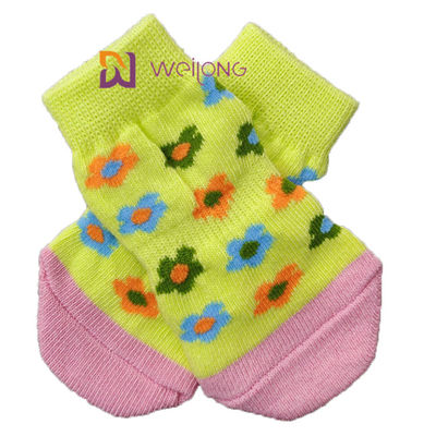 Pet Anti Slip ถักถุงเท้าสุนัขและถุงเท้าแมวพร้อมยางเสริม Paw Protector